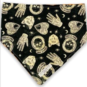 Handmade X-Large Dog Bandana, Spooky Halloween Witch Pet Bandana, Reversible NWT